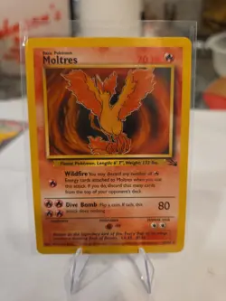 Pokemon TCG - Moltres 27/62 Non-Holo Unlimited Rare - WOTC Fossil Set NM LP - Image 1