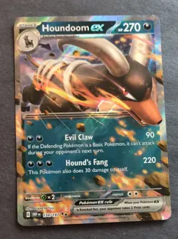 Houndoom ex 134/197 SV03: Obsidian Flames Holo Pokemon Tcg Card Near Mint - Image 1