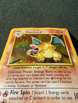 Charizard 4/102 Base Set Holo *Heavy Play/Damaged* Vintage Pokemon TCG Card - Image 3