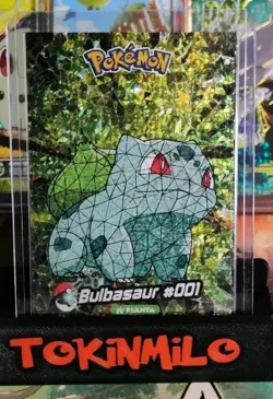 Bulbasaur #001 Stained Glass Holo Crystal Peru card - Image 1
