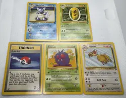 Pokemon Card Base Set 2 Lot of 5 Wartortle, Kakuna, Poke Ball, Venonat - NrMt - Image 1