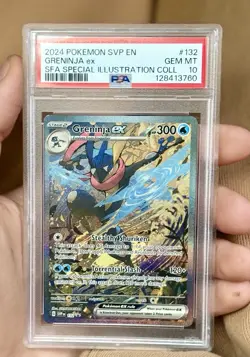 Pokemon Greninja EX 132 PSA 10 Shrouded Fable Promo Holo Card - Image 1