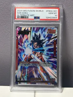 MINT 2024 Dragon Ball Super Fusion World Son Goku Alt Art PSA 10 #FB04-001 Card - Image 1
