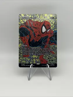 Magic The Gathering Spider-Man Arachnogenesis FOIL BODERLESS MYTHIC 0031 MAR - Image 1