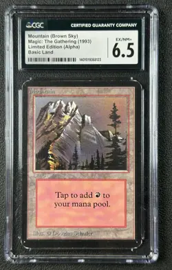 MOUNTAIN BROWN SKY CGC 6.5 1993 MAGIC THE GATHERING MTG ALPHA LIMITED EDITION 23 - Image 1