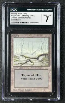 SWAMP BLUE TINT CGC 7 1993 MAGIC: THE GATHERING MTG ALPHA LIMITED EDITION 8007 - Image 1