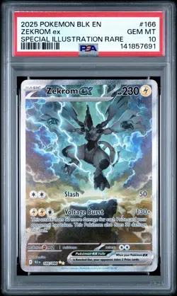 Pokemon TCG Zekrom ex 166/086 Sv: Black Bolt Rare PSA 10 - Image 1