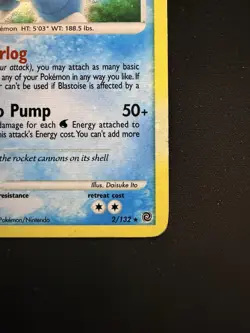 Pokemon TCG Blastoise Holo Rare Card 2/132 Secret Wonders 2007 - Image 4