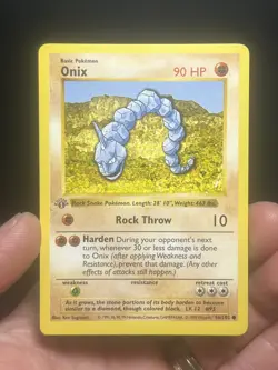 Pokemon TCG Onix 056/102 Base Set (Shadowless) 1st Edition LP - Image 1