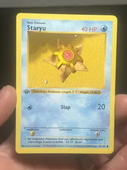 Pokemon TCG Staryu 065/102 Base Set (Shadowless) 1st Edition LP - Image 1