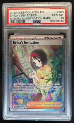 2023 Pokemon SV 151 Erika's Invitation #203/165 PSA 10 - Image 1