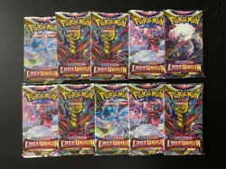 Pokemon TCG Sword & Shield Lost Origin Factory Sealed 10 Booster Pack Lot #27 - Image 1