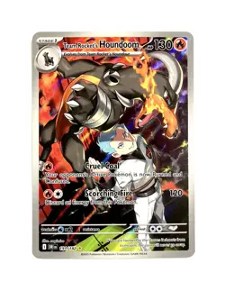 Team Rocket's Houndoom 191/182 Destined Rivals Illustration Rare Pokemon NM - Image 1