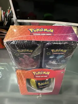 Pokemon TCG Paldean Fates Sam’s Club Exclusive 3 Tin Pack - Factory Sealed - Image 2