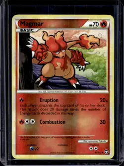 2010 Pokemon HeartGold & SoulSilver Triumphant Magmar Reverse Holo #42/102 - Image 1