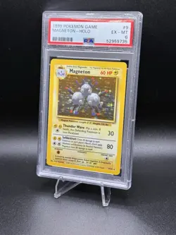 Pokemon 1999 Base Set Magneton Holo #9 Holo PSA 6 - Image 1