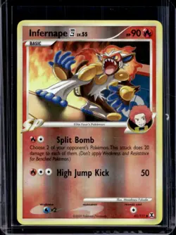 2009 Pokemon Platinum Rising Rivals Infernape 4 Reverse Holo #43/111 - Image 1