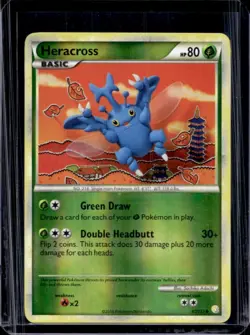 2010 Pokemon HeartGold & SoulSilver Heracross Reverse Holo #43/123 - Image 1