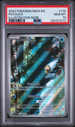 2023 POKEMON MEW EN-151 ILLUSTRATION RARE #175 PSYDUCK PSA 10 - Image 1