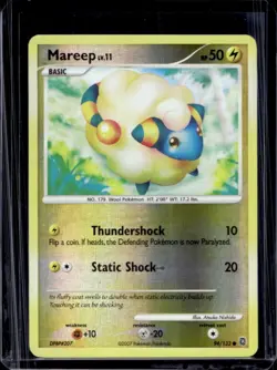 2007 Pokemon Diamond & Pearl Secret Wonders Mareep Reverse Holo #94/132 - Image 1