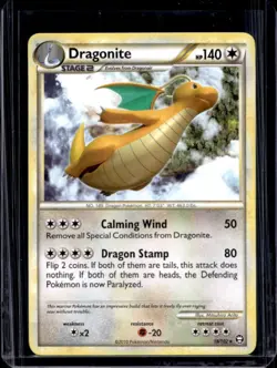 2010 Pokemon HeartGold & SoulSilver Triumphant Dragonite #18/102 - Image 1