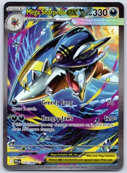 Mega Sharpedo ex SIR 127/094 (NM) - ME02: Phantasmal Flames - Pokemon TCG - Image 1