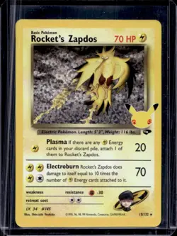 2021 Pokemon SWSH Celebrations Rocket's Zapdos Classic Collection #15/132 - Image 1