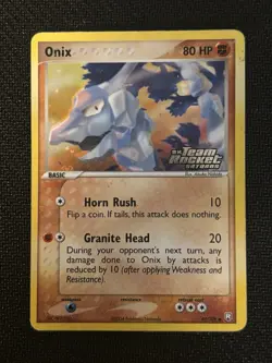 Onix 69/109-Reverse Holo Rare-Pokemon TCG: Ex Team Rocket Returns STAMPED-MP - Image 1