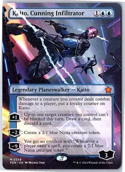 Kaito, Cunning Infiltrator (Borderless) M Foundations 358 Near Mint - Image 1