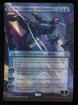 Kaito, Cunning Infiltrator - Mana Foil - Borderless - MTG Foundations - RareCo - Image 1