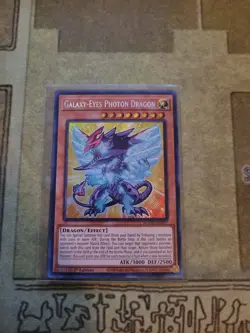 YUGIOH GALAXY-EYES PHOTON DRAGON BLMM-EN007 SECRET 1ST ED NM CHIBI - Image 1