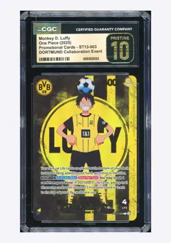 One Piece CGC 10 PRISTINE Monkey D Luffy L Promo 2025 ST13-003 BVB English - Image 1