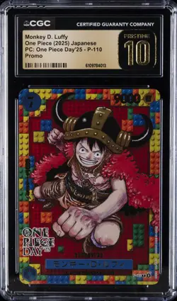 2025 ONE PIECE JPN PC: ONE PIECE DAY '25 PROMO MONKEY D. LUFFY CGC 10 PRISTINE - Image 1