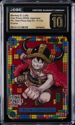 2025 ONE PIECE JPN PC: ONE PIECE DAY '25 PROMO MONKEY D. LUFFY CGC 10 PRISTINE - Image 1