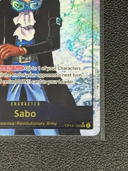 One Piece TCG Carrying on His Will - Sabo OP13-120 SEC Alt Art Parallel - NM - Image 3