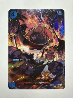 One Piece TCG Op-14 The Azure Sea’s Seven EB01-023 Edward Weevil SP English - Image 1