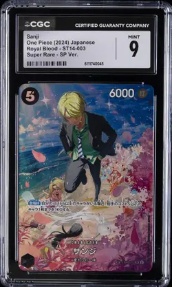 2024 ONE PIECE JAPANESE ROYAL BLOOD SUPER RARE SP VER. SANJI CGC 10 PRISTINE - Image 1