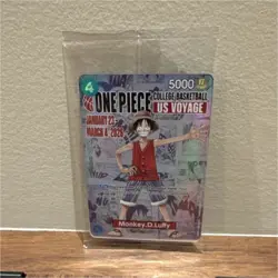 Bandai Namco One Piece Card Game Monkey D Luffy US Voyage Promo Card - Image 1