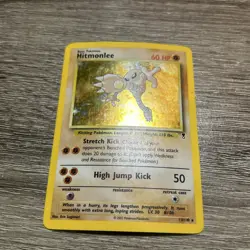 Pokemon TCG Hitmonlee Fossil Holo Card 7/62 Unlimited Rare - Image 2