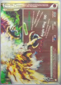 Pokemon Ho-Oh Legend Holo Card 112/123 HeartGold SoulSilver Bottom - Image 1