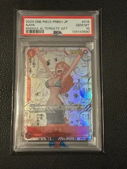 2024 One Piece Nami Manga Alternate Art #OP01-016 PSA 10 Gem Mint Japanese - Image 1