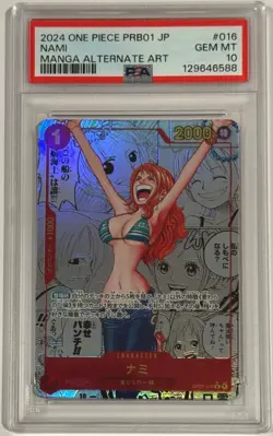 2024 One Piece Nami Manga Alternate Art #OP01-016 PSA 10 Gem Mint Japanese - Image 1
