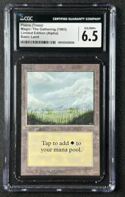 PLAINS TREES CGC 6.5 1993 MAGIC: THE GATHERING MTG ALPHA LIMITED EDITION 8256 - Image 1