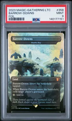 2023 MAGIC: THE GATHERING LORD OF THE RINGS FOIL #358 BARROW-DOWNS PSA 9 - Image 1