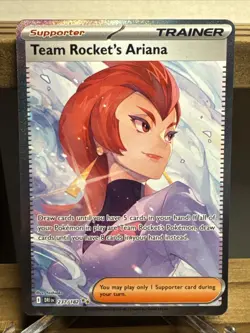 Pokemon Team Rockets Ariana Special Illustration Card 237/182 Destined Rivals NM - Image 1