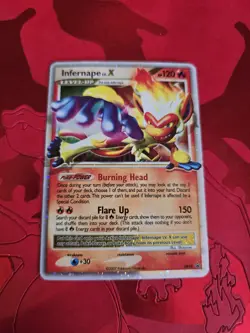 LP- Infernape LV.X Holo Promo DP10 Diamond & Pearl Black Star Pokemon Card - Image 1