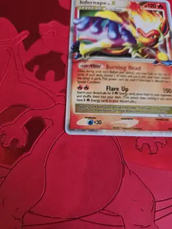 LP- Infernape LV.X Holo Promo DP10 Diamond & Pearl Black Star Pokemon Card - Image 3