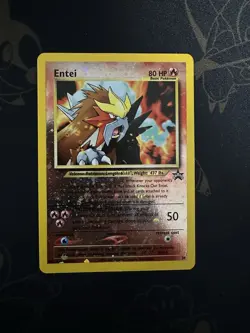 Entei Black Star Movie Promo 34 Reverse Holo Pokemon 2001 - Image 1
