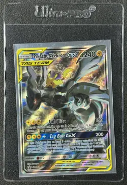 PIKACHU & ZEKROM TAG TEAM 2019 POKEMON SM BLACK STAR PROMOS #SM168 BSP - Image 1