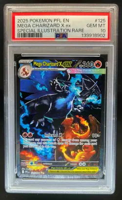 2025 Pokemon Mega Charizard X ex Special Illustration Rare #125/094 PSA 10 - Image 1